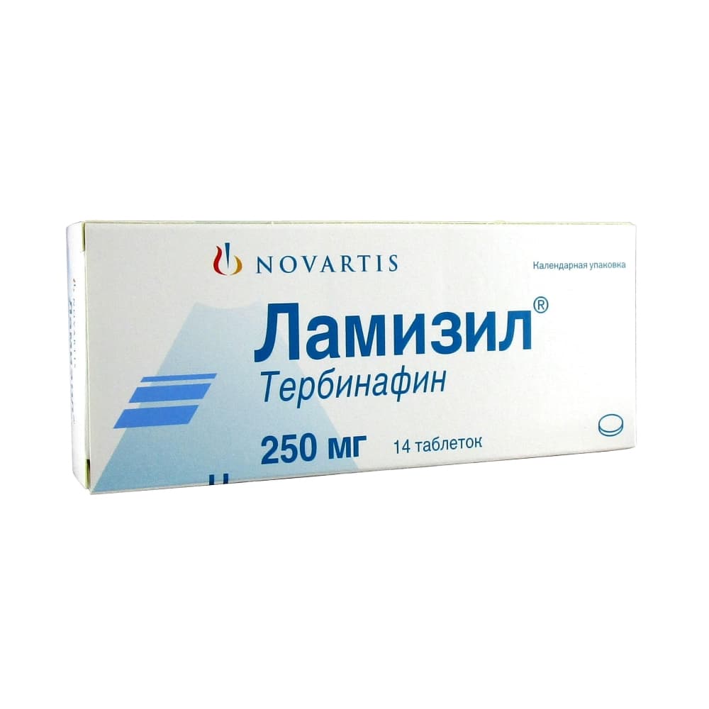 Ламизил таблетки 250 мг, 14 шт.
