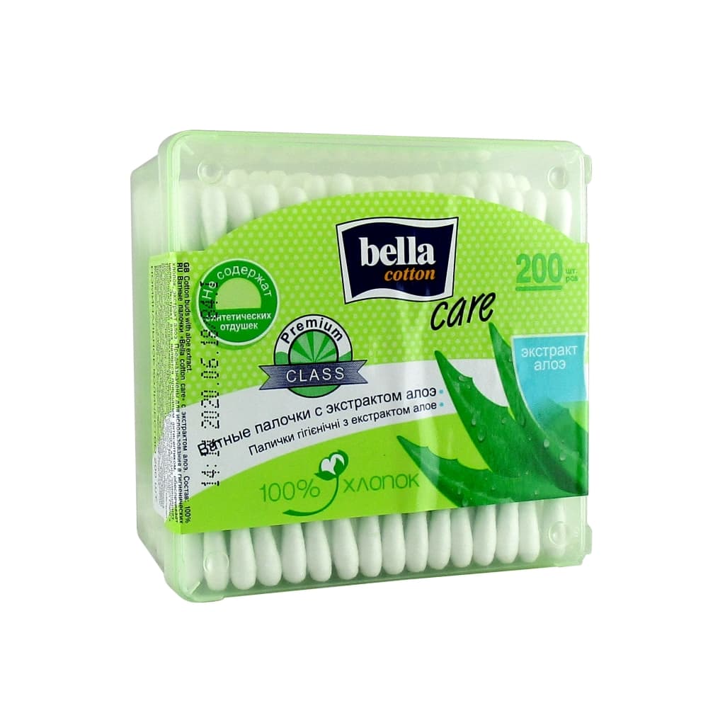 Bella Cotton care Ватные палочки с экстрактом алоэ, 200 шт