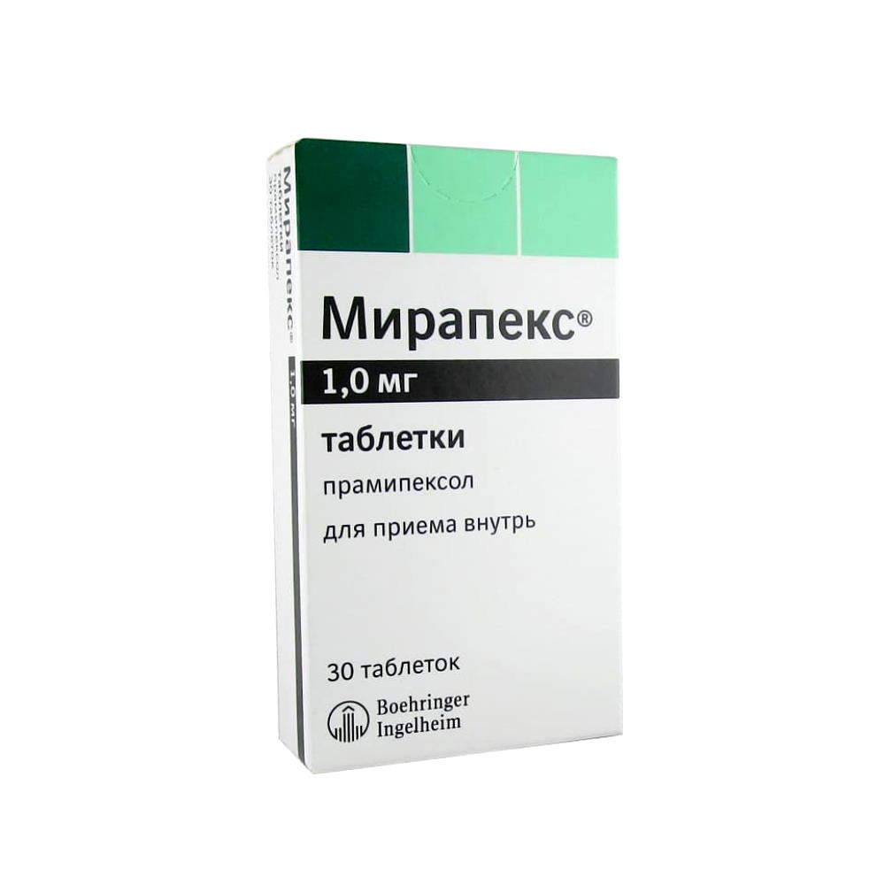 Мирапекс таблетки 1 мг, 30 шт