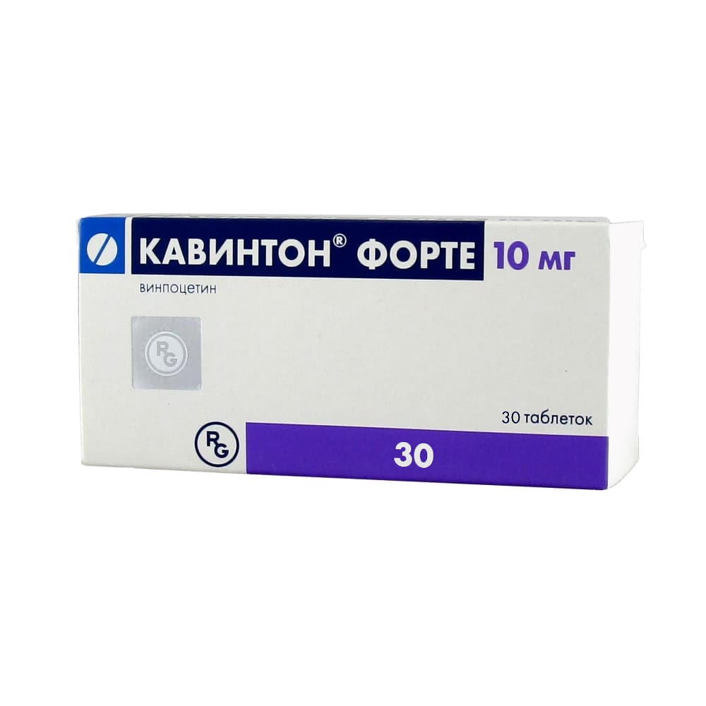 Кавинтон форте таблетки 10 мг, 30 шт.