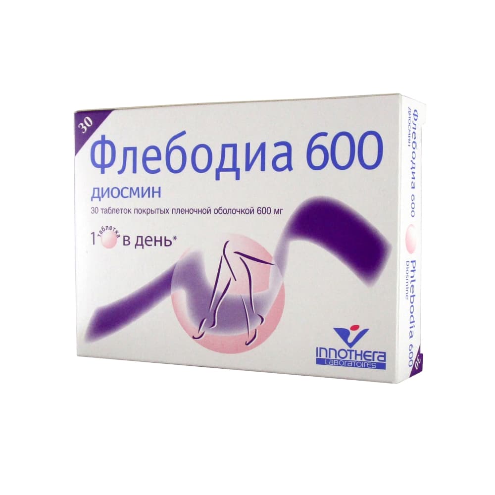 Флебодиа 600 таблетки п.п.о. 600 мг, 30 шт