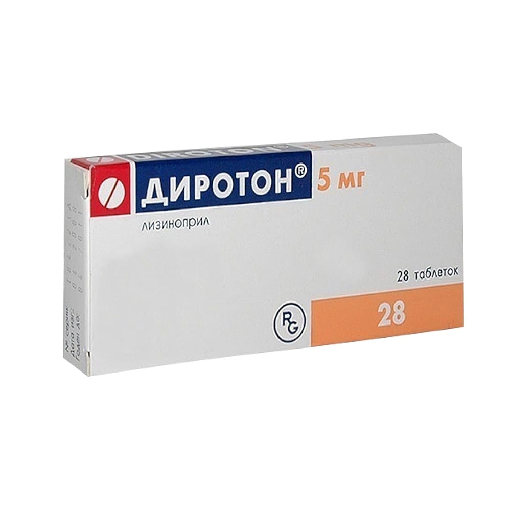 Диротон таблетки 5 мг, 28 шт