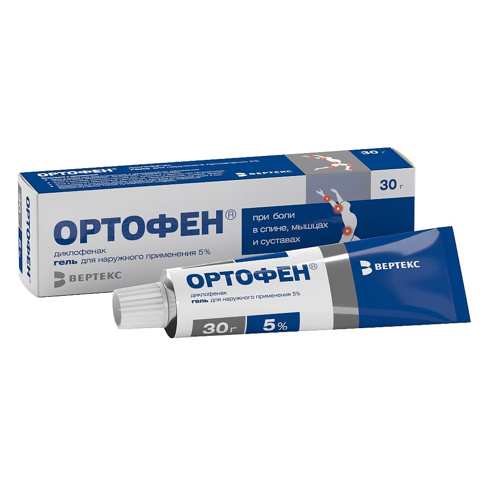 Ортофен гель 5%, 30г.