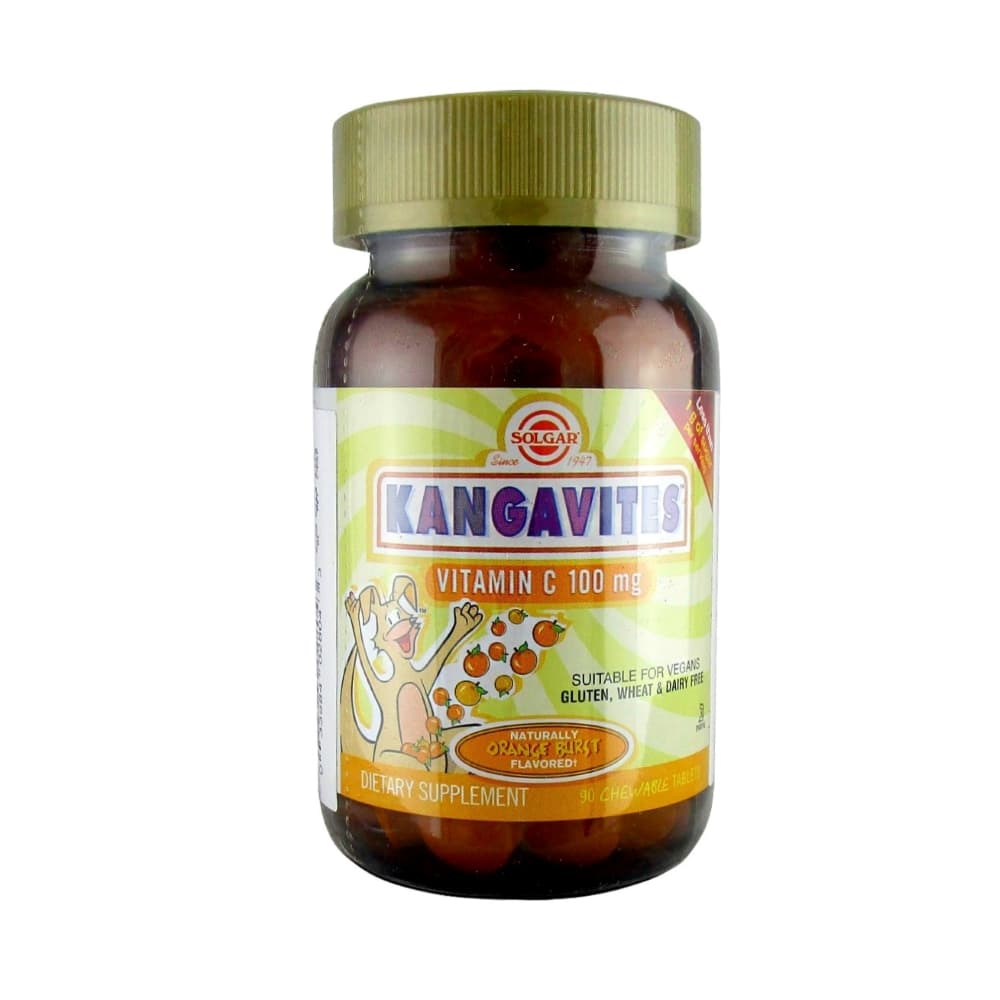 SOLGAR Kangavites таблетки жеваат. для детей с витамином С, апельсин, 90 шт