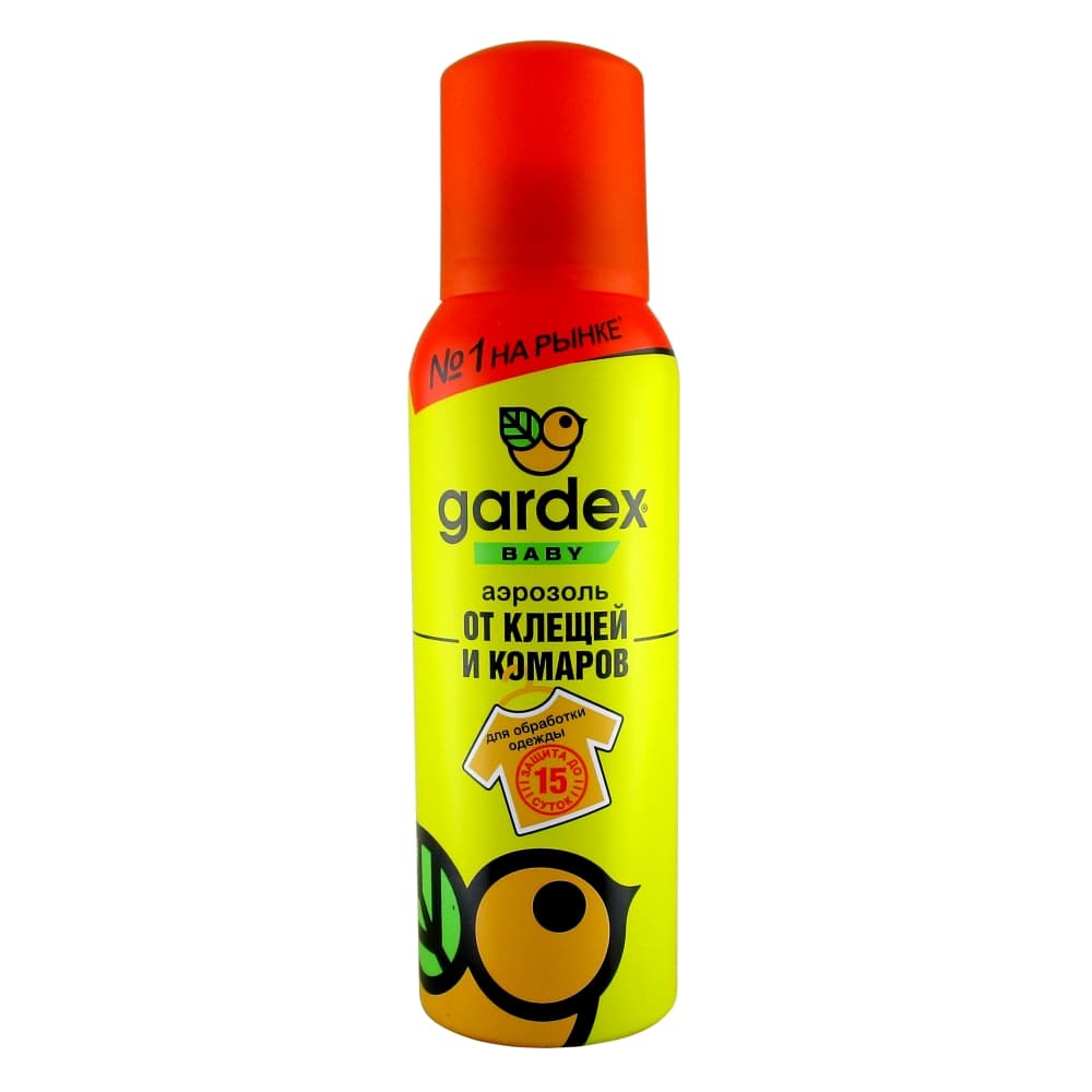 Gardex Baby Аэрозоль от клещей и комаров, для обработки одежды, 100 мл