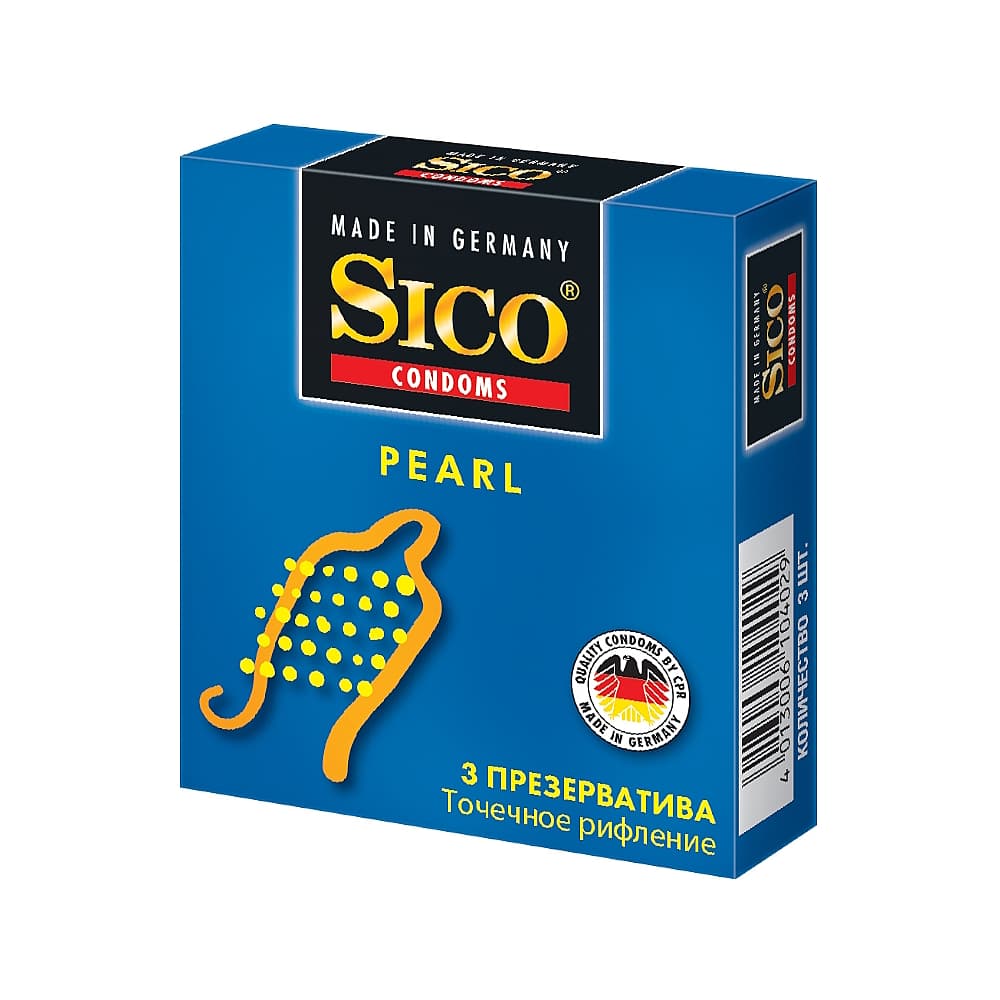 SICO PEARL Презервативы с точечным рифлением, 3 шт