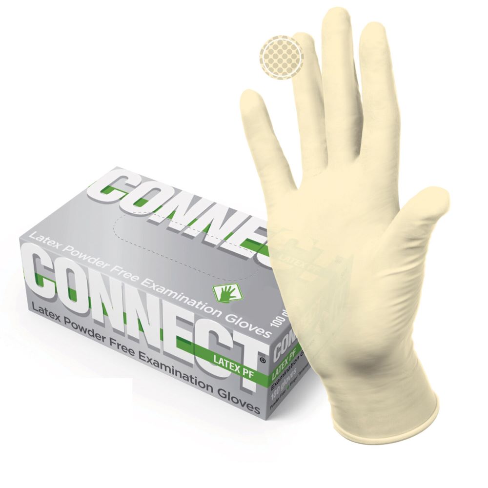 Смотровые латексные перчатки Top Glove нестерильные и неопудренные размером L, №50