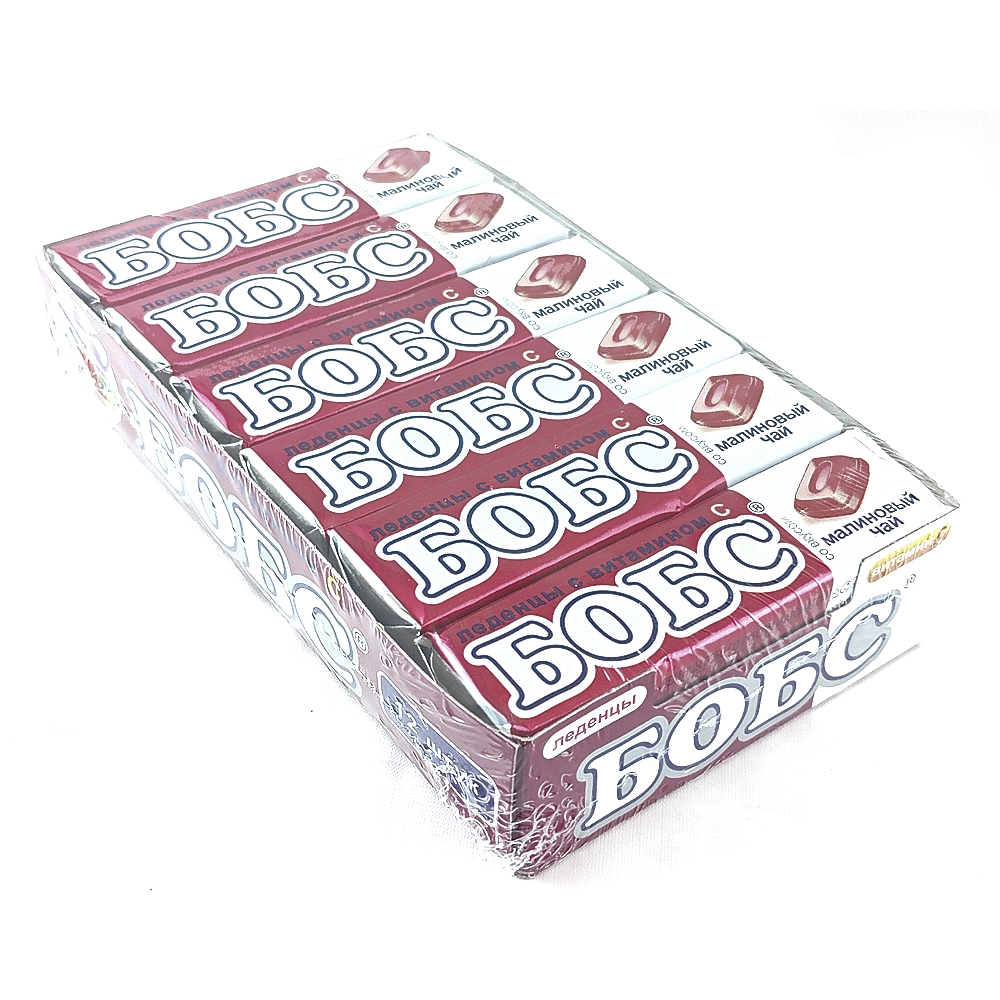 БОБС леденцы со вкусом малинового чая, 35 гр.