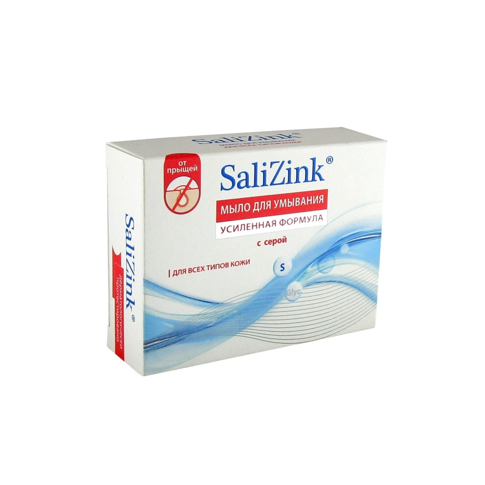 SaliZink мыло для умывания для всех типов кожи с серой, 100 гр