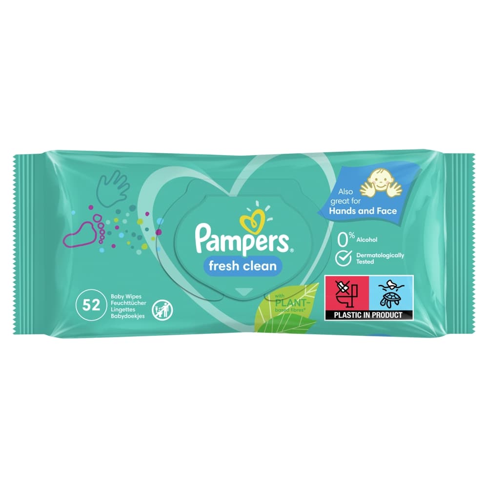 Pampers Fresh Clean Детские влажные салфетки, 52 шт.