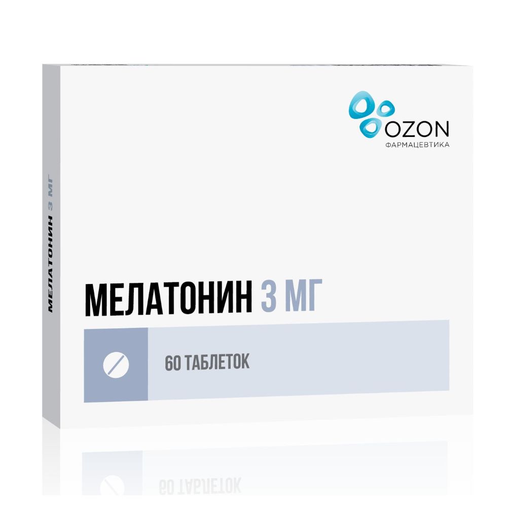 Мелатонин таблетки 3 мг, 60 шт