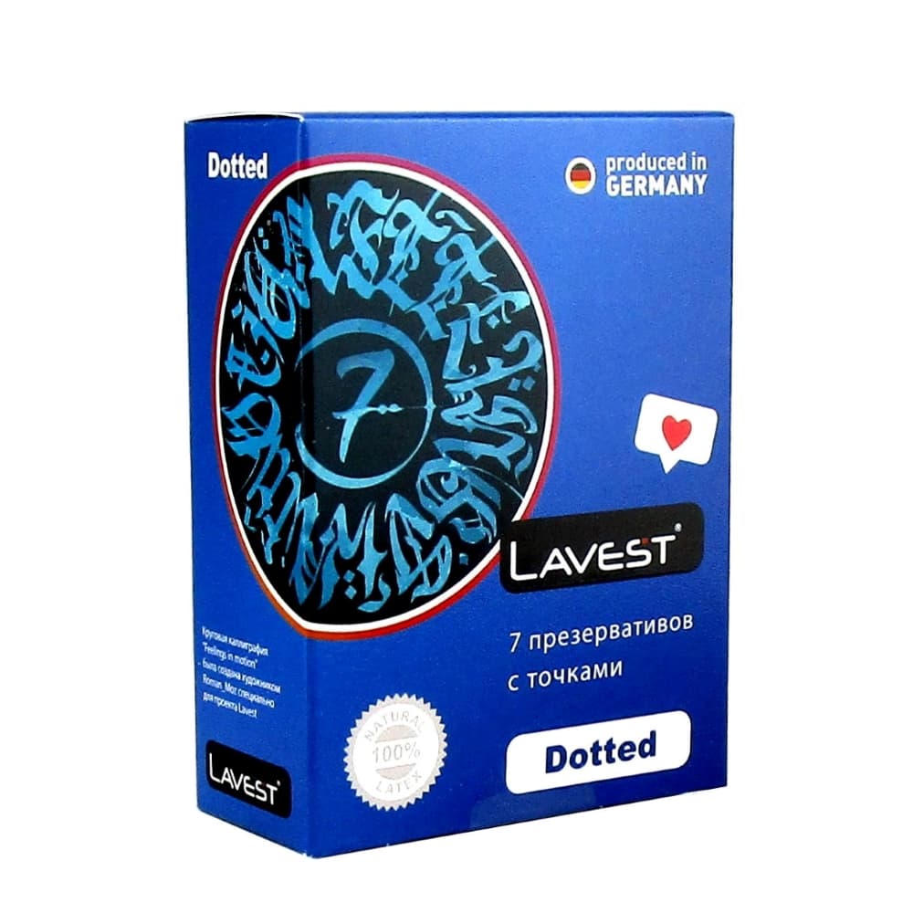 Lavest Dotted Презервативы с точками, 7 шт.