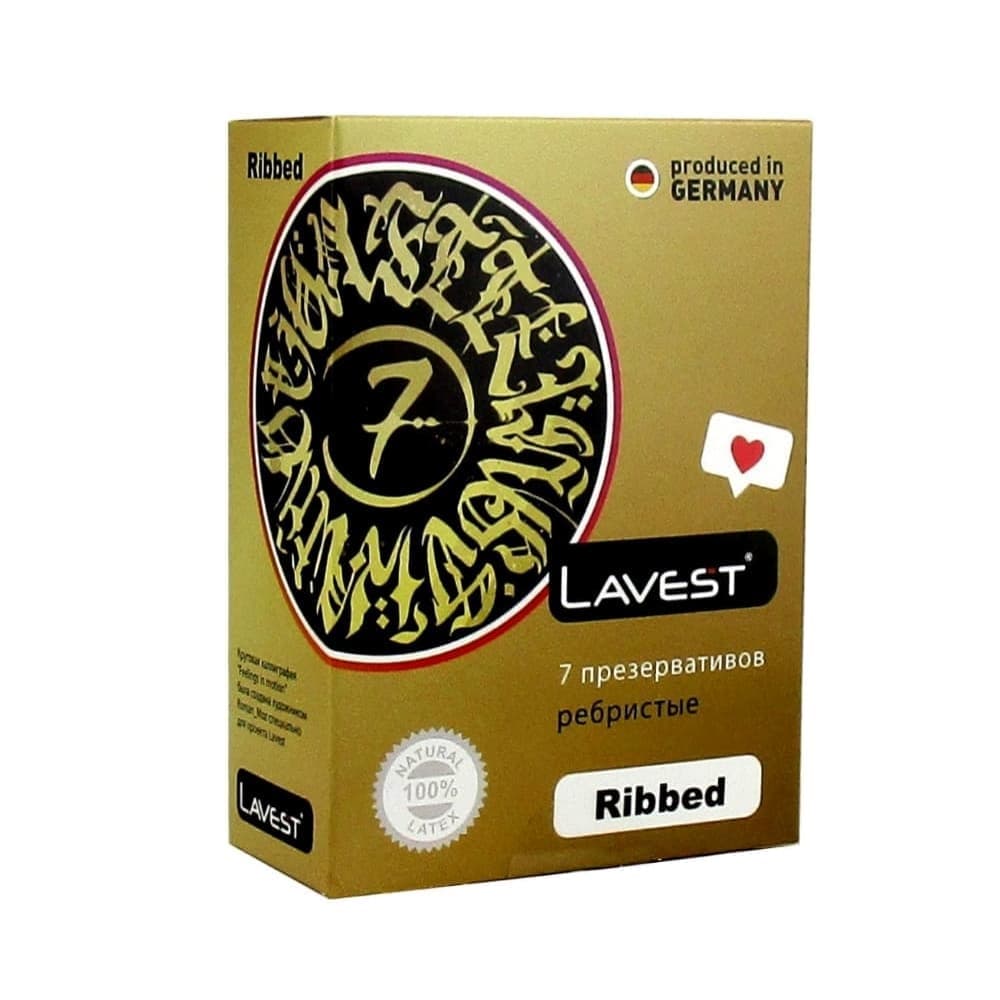 Lavest Ribbed Презервативы ребристые, 7 шт.