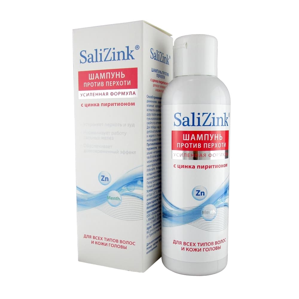 SaliZink Шампунь от перхоти с цинка пиритионом для всех типов волос, 150 мл
