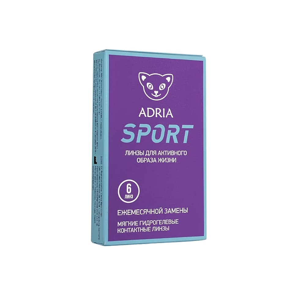 ADRIA Sport Мягкие контактные линзы плановой замены -1,25, 6 шт.