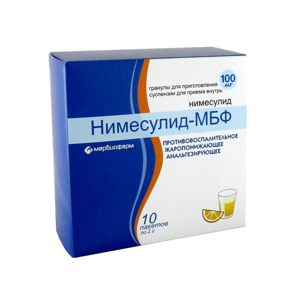 Нимесулид-МБФ гранулы 100 мг в пак. 2г, 10 шт.