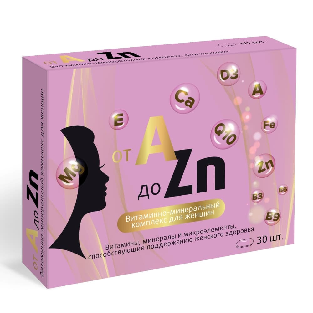 Витаминный комплекс A-Zn для женщин таблетки, 30 шт.