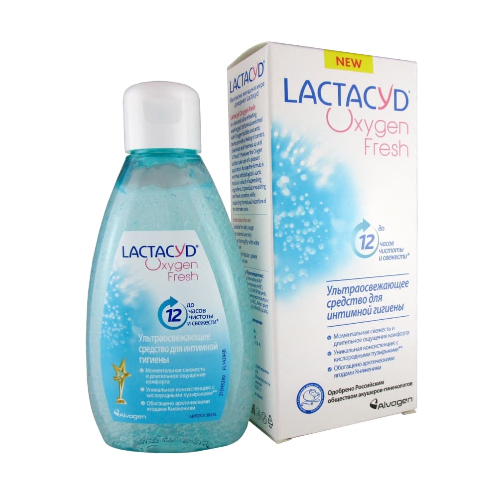LACTACYD Oxygen Fresh средство для интим.гигиены ультраосвежающее, 200 мл
