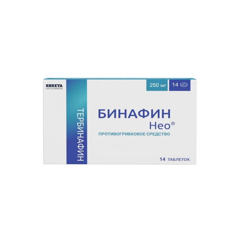 Бинафин Нео таблетки 250 мг, 14 шт