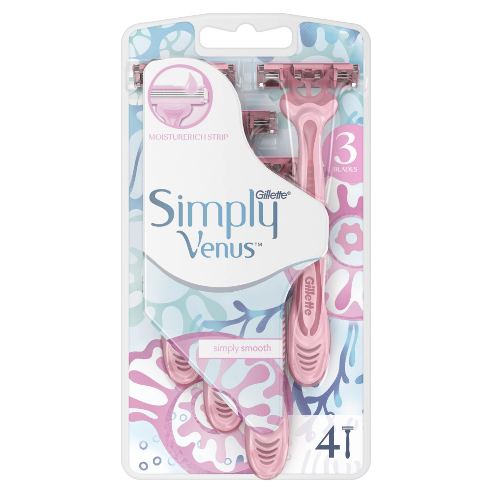 Gillette Simply Venus III бритвы одноразовые для женщин , 4 шт.
