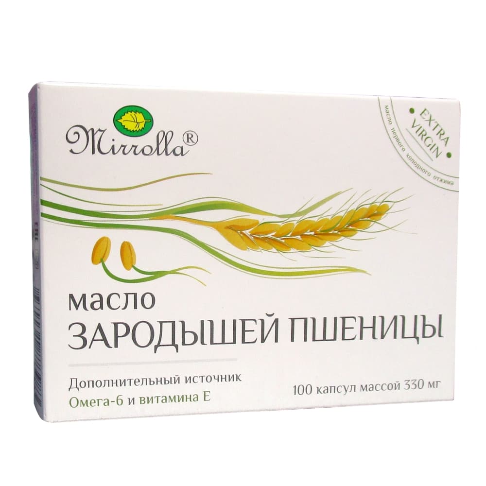 Mirrolla Масло зародышей пшеницы капсулы 300 мг, 100 шт