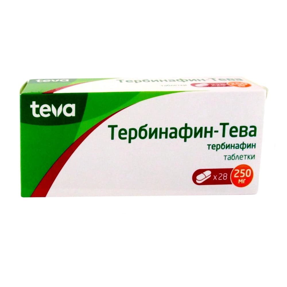 Тербинафин-Тева таблетки 250 мг, 28 шт.