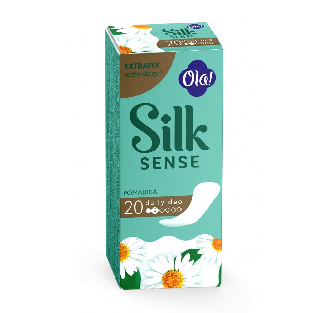 OLA Прокладки ежедневные Silk Sense ароматические daily deo, ромашка, 20 шт