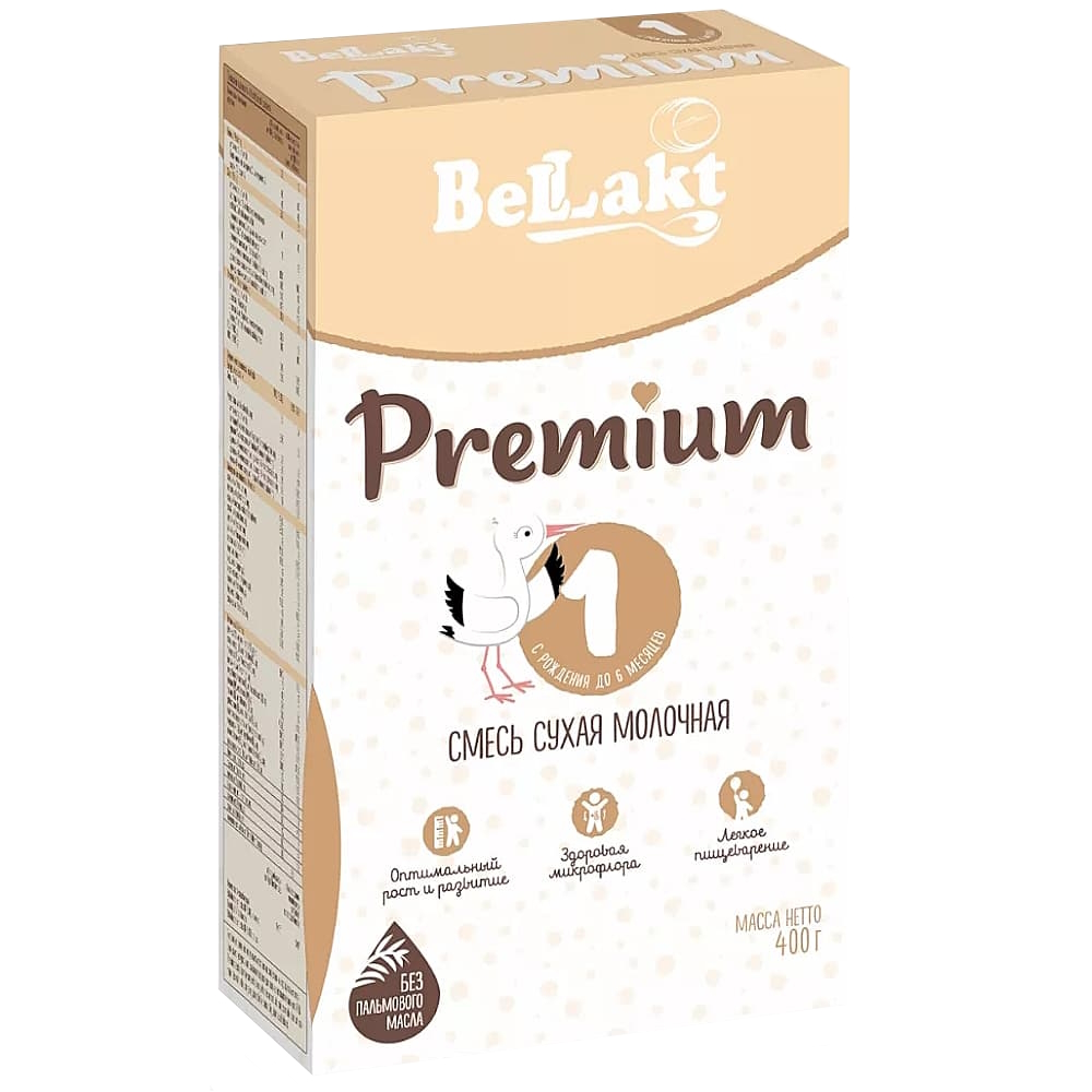 Беллакт Premium 1 смесь сухая молочная, 0-6 месяцев, 400г