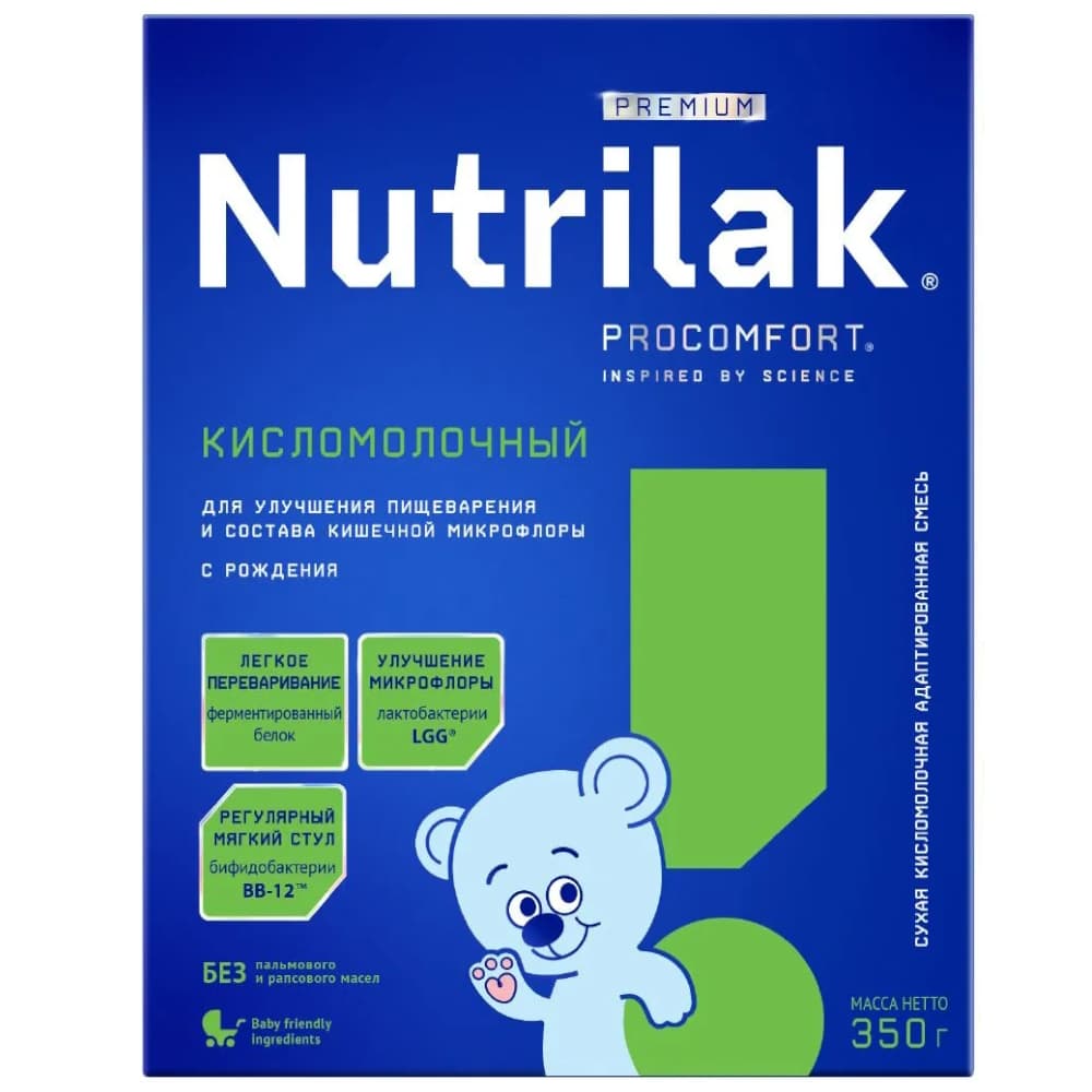 Nutrilak Premium кисломолочный, смесь сухая, с рождения, 350г