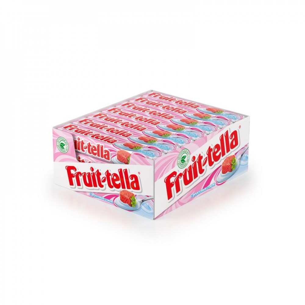 Fruit-tella жевательные конфеты со вкусом клубники и йогурта, 41 гр