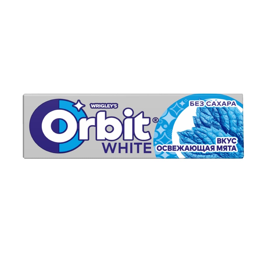 ORBIT WHITE жевательная резинка (освежающая мята), 13,6 гр