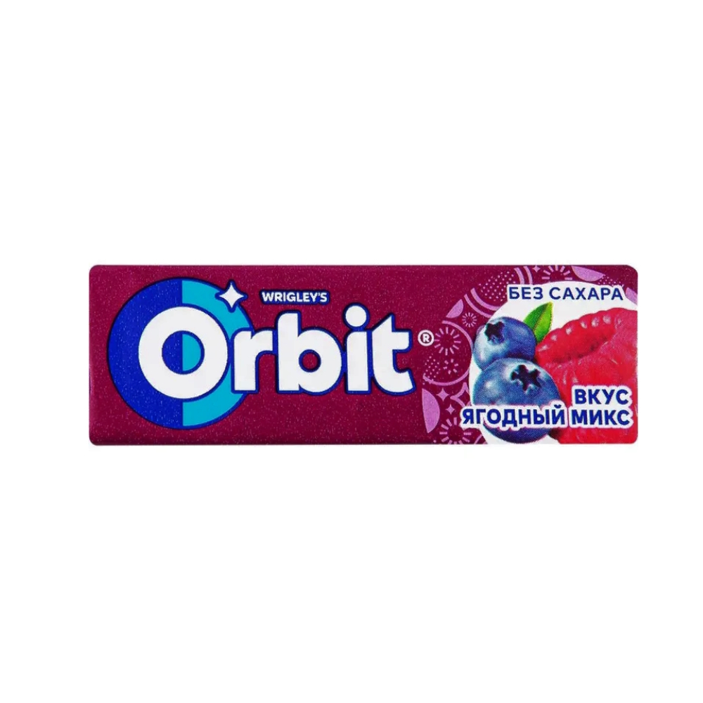 ORBIT жевательная резинка (ягодный микс), 13,6 гр