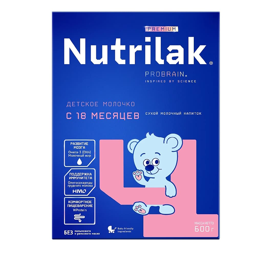 Nutrilak Premium 4 сухая молочная смесь с 18-ти месяцев, 600 гр