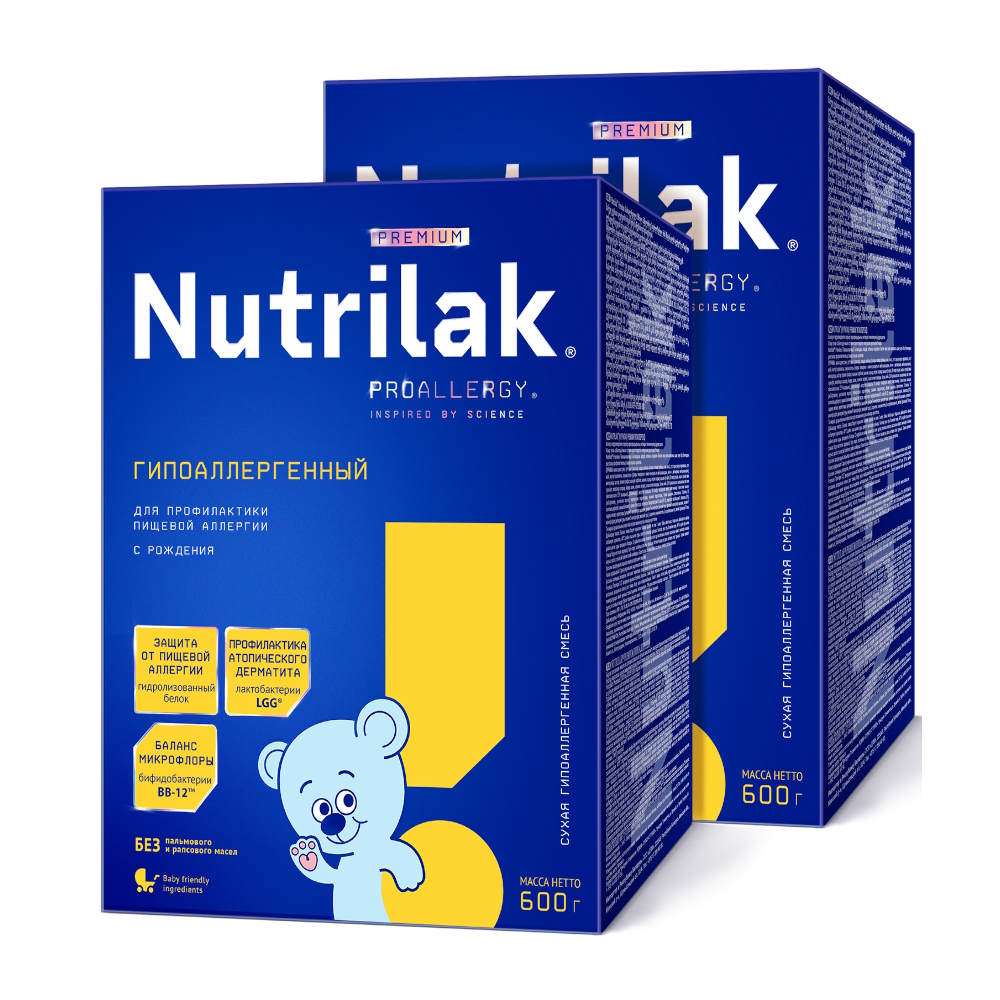 Nutrilak premium гипоаллергенный, с рождения, 600 гр