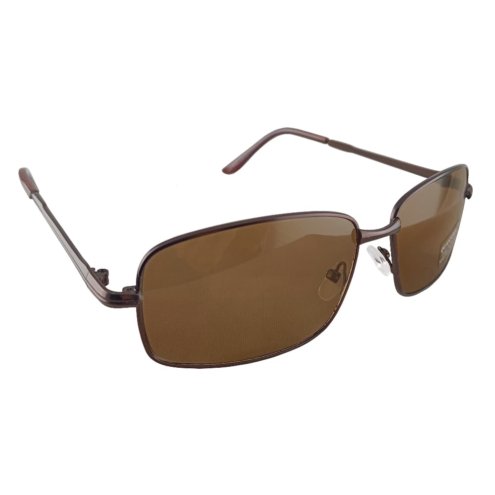 Очки QUANSHOU солнцезащитные на широкое лицо, стекло, коричневые /8013