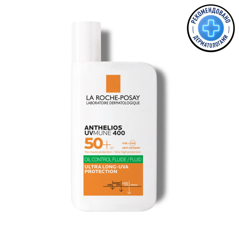 La Roche-Posay Anthelios-24 солнцезащитный матирующий флюид для лица SPF50+, 50мл