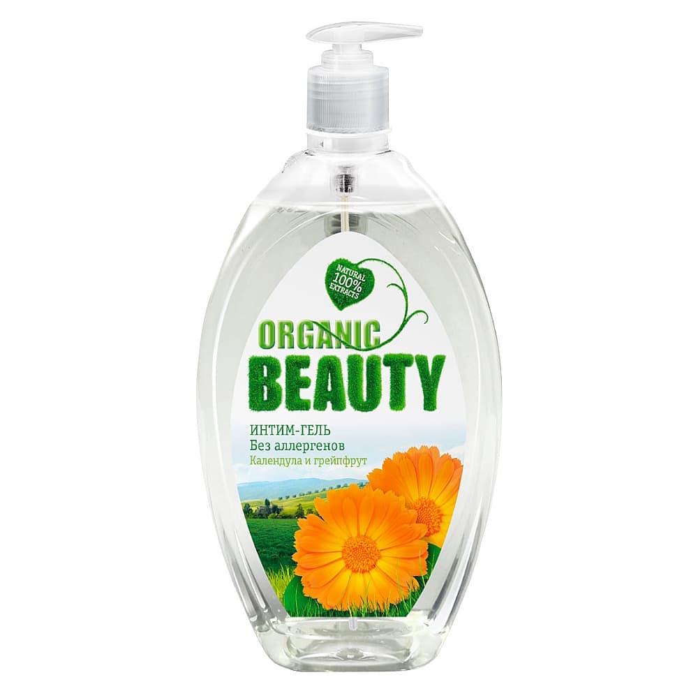 Organic Beauty интим-гель для интимной гигиены, календула и грейпфрут 500 мл