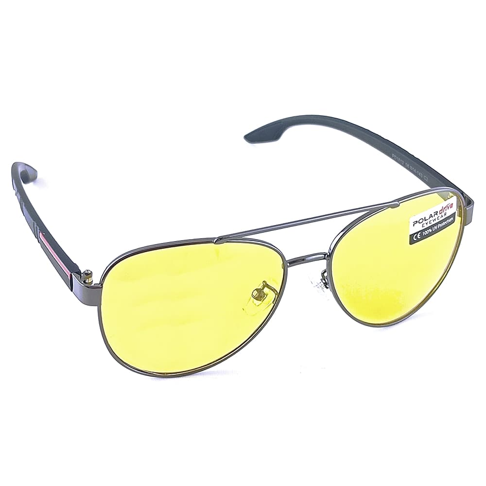 Очки POLAR Drive metal polarized солнцезащитные желтые /1812