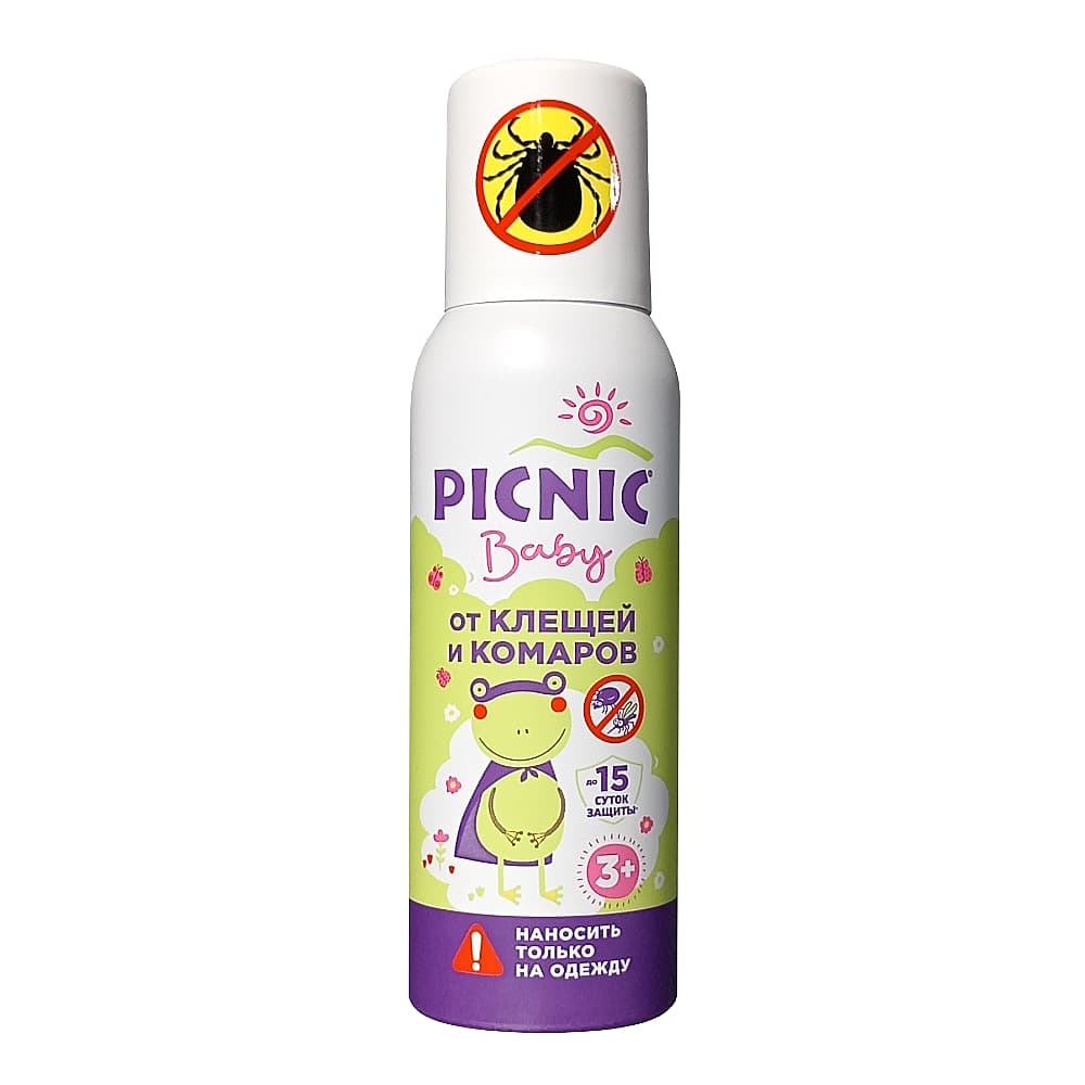 Picnic Baby аэрозоль от клещей и комаров для детей, 125 мл
