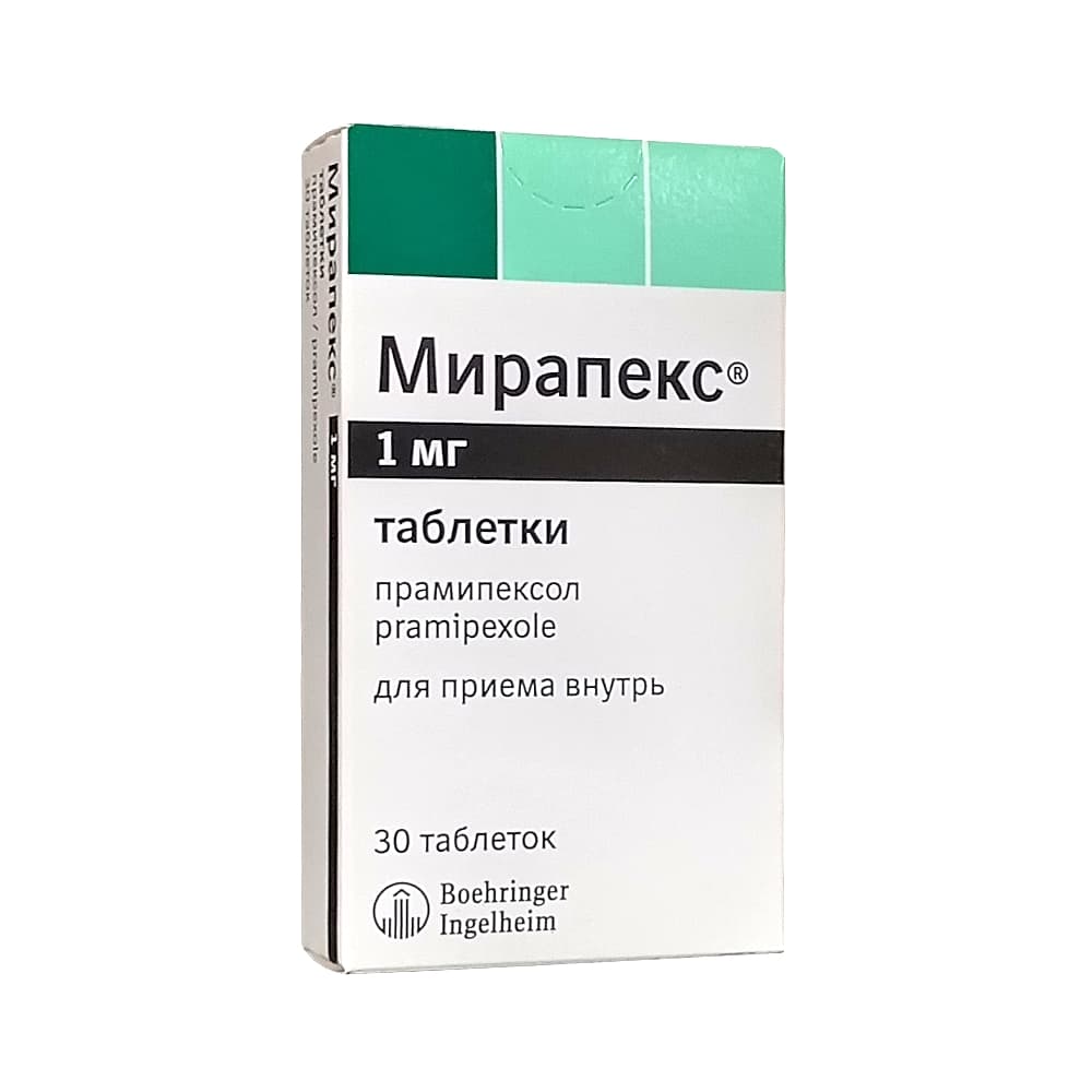 Мирапекс таблетки 1 мг, 30 шт
