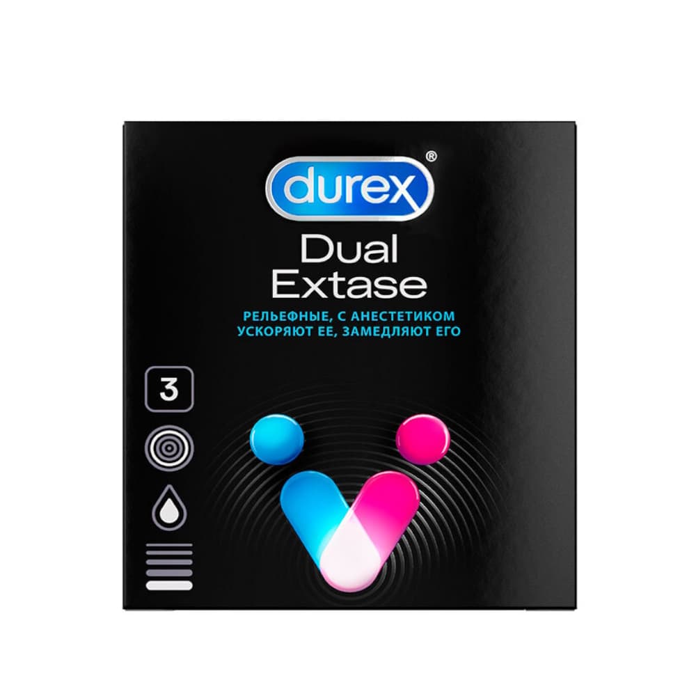 Презервативы Durex Dual extase 3 шт.