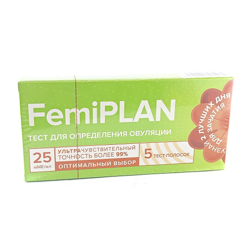 FEMiPLAN тест-полоски для определения овуляции, №5