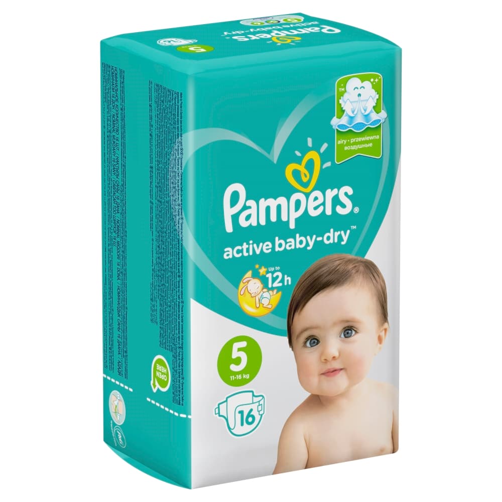 Pampers Active Baby-Dry Junior подгузники 11-16 кг, 16 шт.