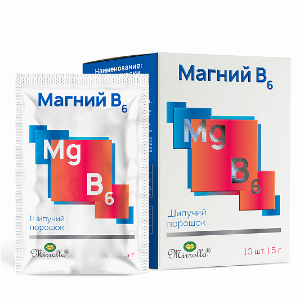 MIRROLLA магний B6, порошок 5 гр., №10