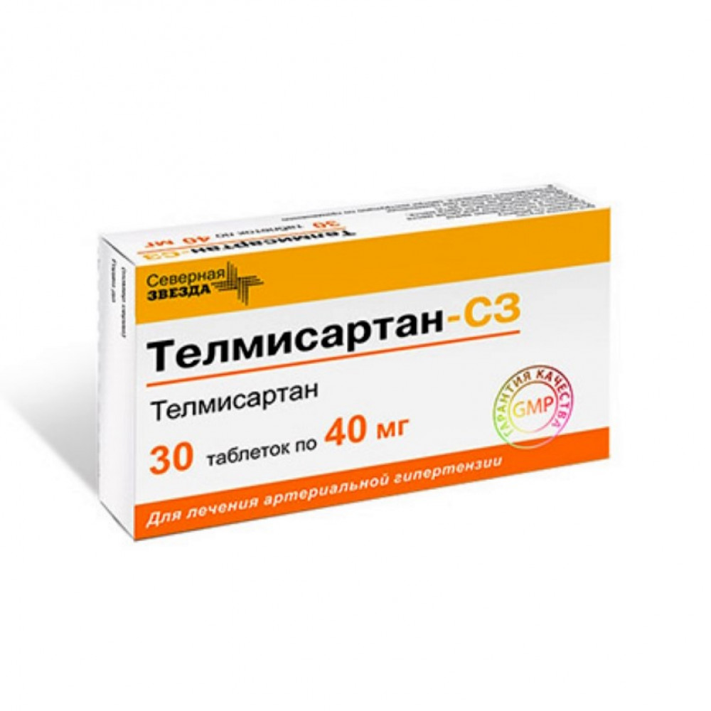 Телмисартан-СЗ таблетки 40 мг, 30 шт
