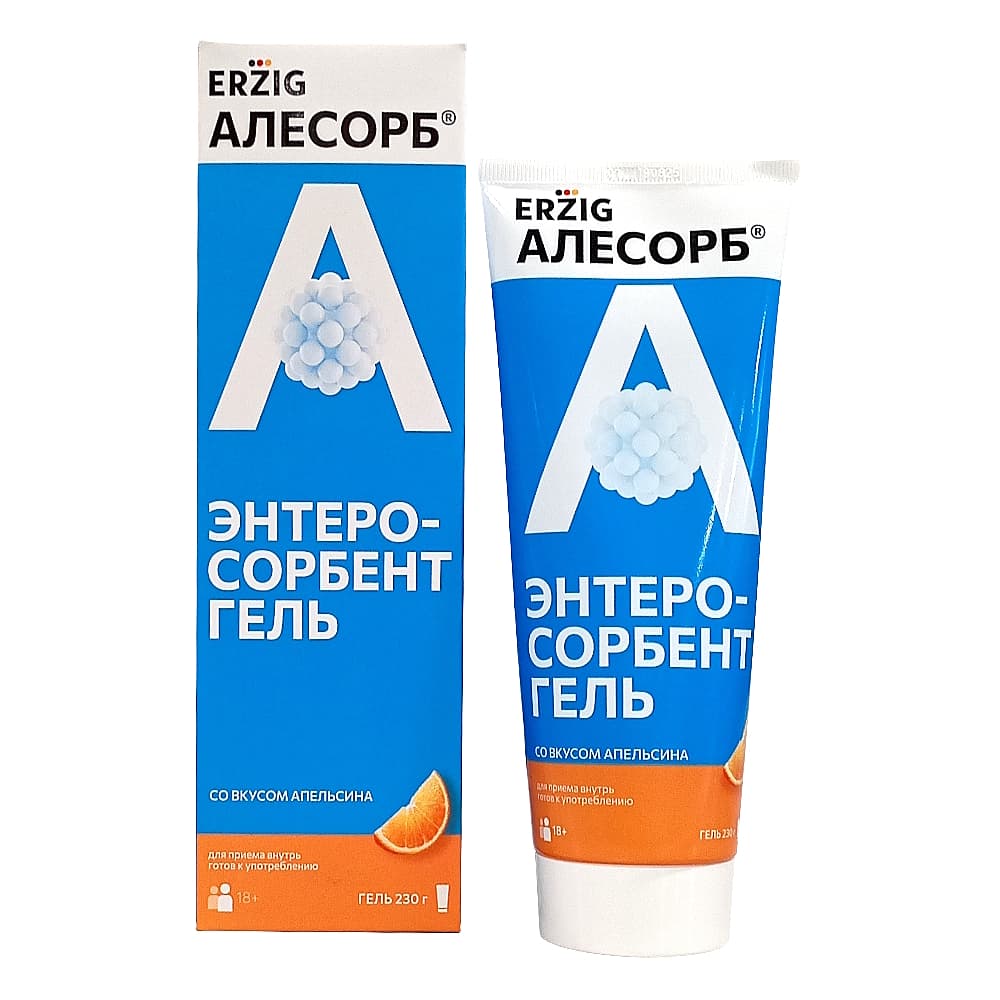 Алесорб Гель для приема внутрь со вкусом апельсина, 230 гр