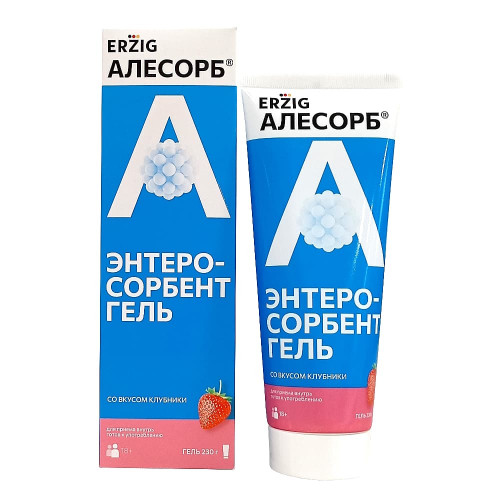Алесорб Гель для приема внутрь со вкусом клубники, 230 гр