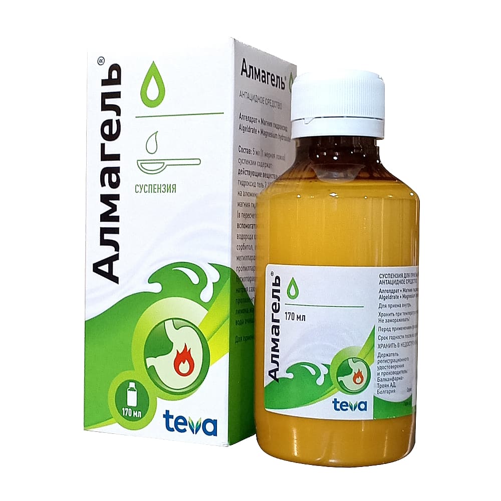 Алмагель суспензия д/приема внутрь, 170 мл