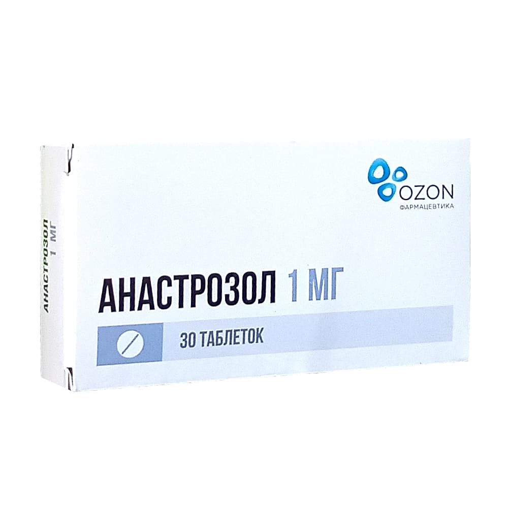 Анастразол таблетки 1 мг, 30 шт.