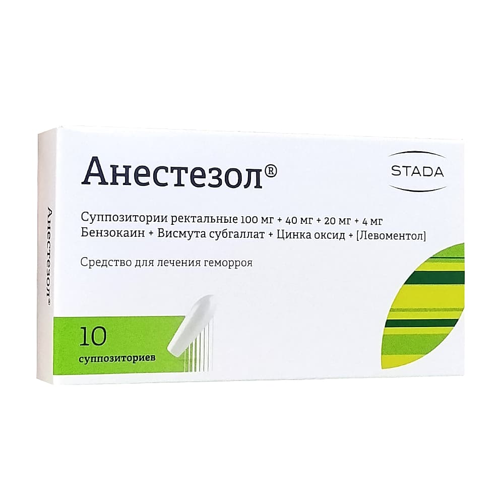 Анестезол суппозитории рект., 10 шт.